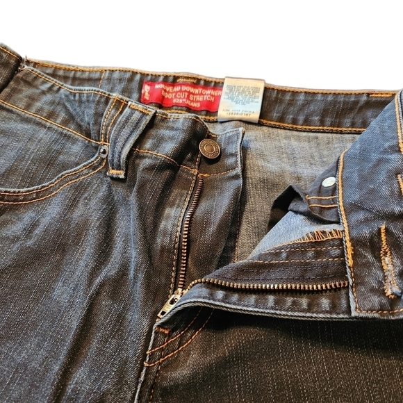 Levi's Nouveau DownTowner blue boot cut stretch denim jean pants - Picture 2 of 9